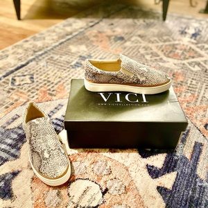 Vici Collection Randy Embossed Snakeskin Slip On Sneaker 6.5